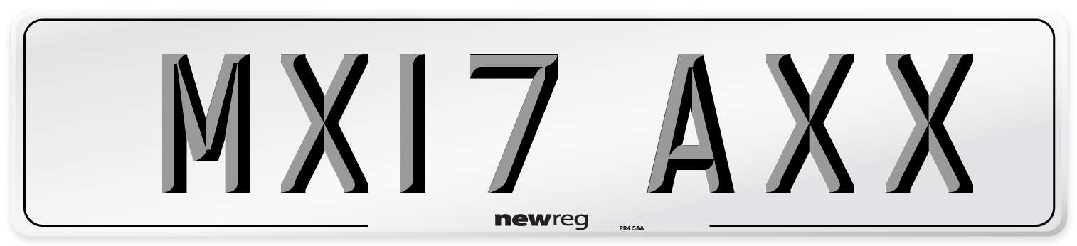 MX17 AXX Number Plate from New Reg